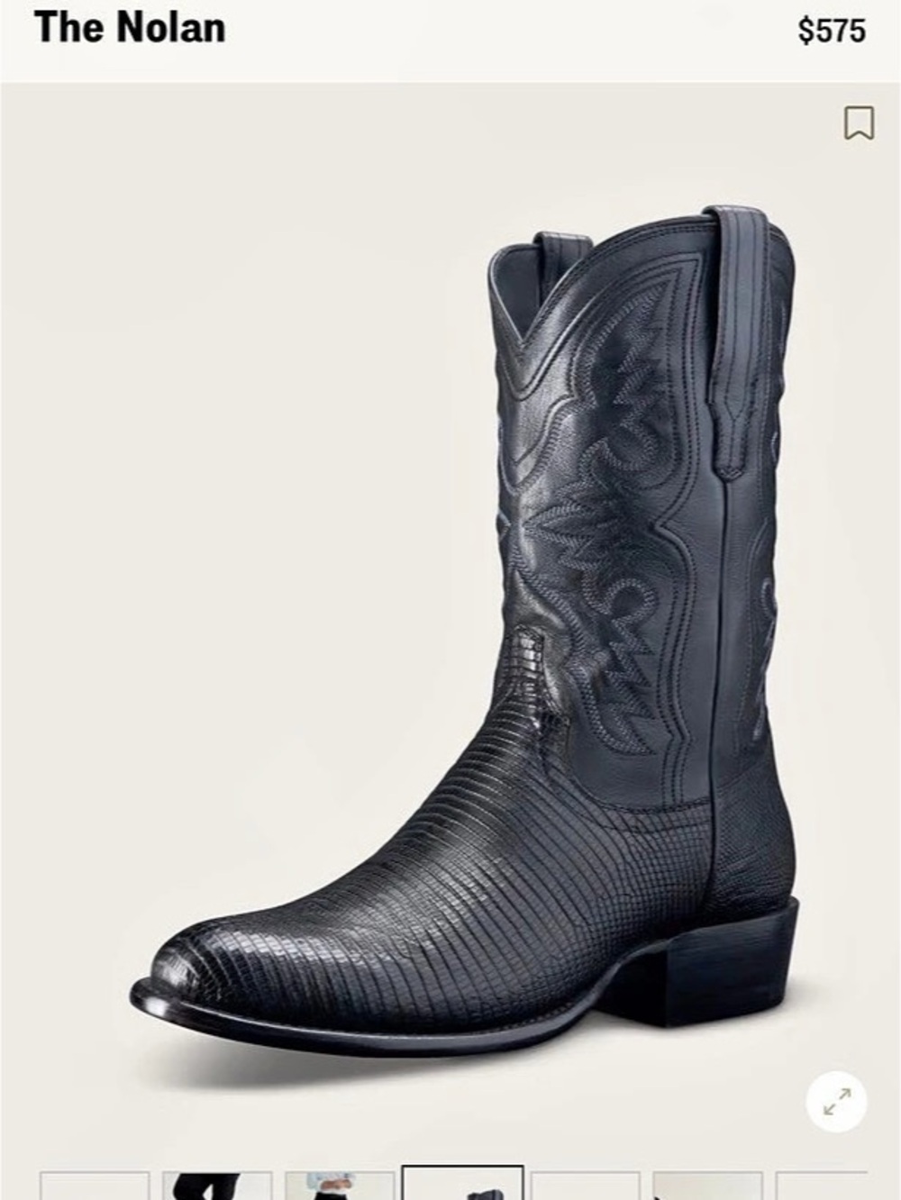 Tecovas The Nolan Black Leather Cowboy Boots Like New